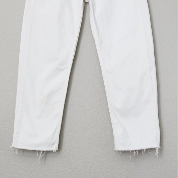BDG Urban Outfitters White Pax High Rise Straight Leg Jean Fray Hem Size 29 x 32 - Picture 10 of 16